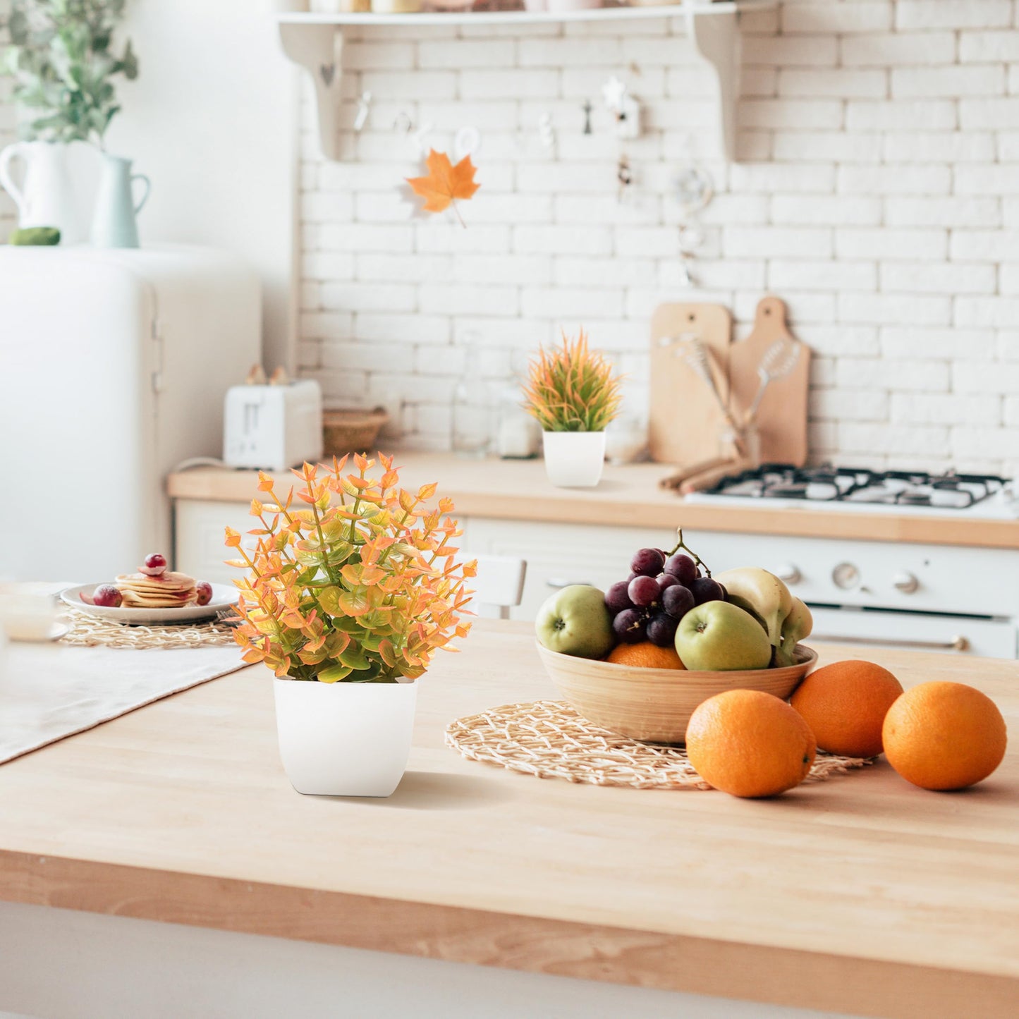 Rose Mini Potted Faux Plants - 2 Pack Decor - Handbags Specialist Headquarter