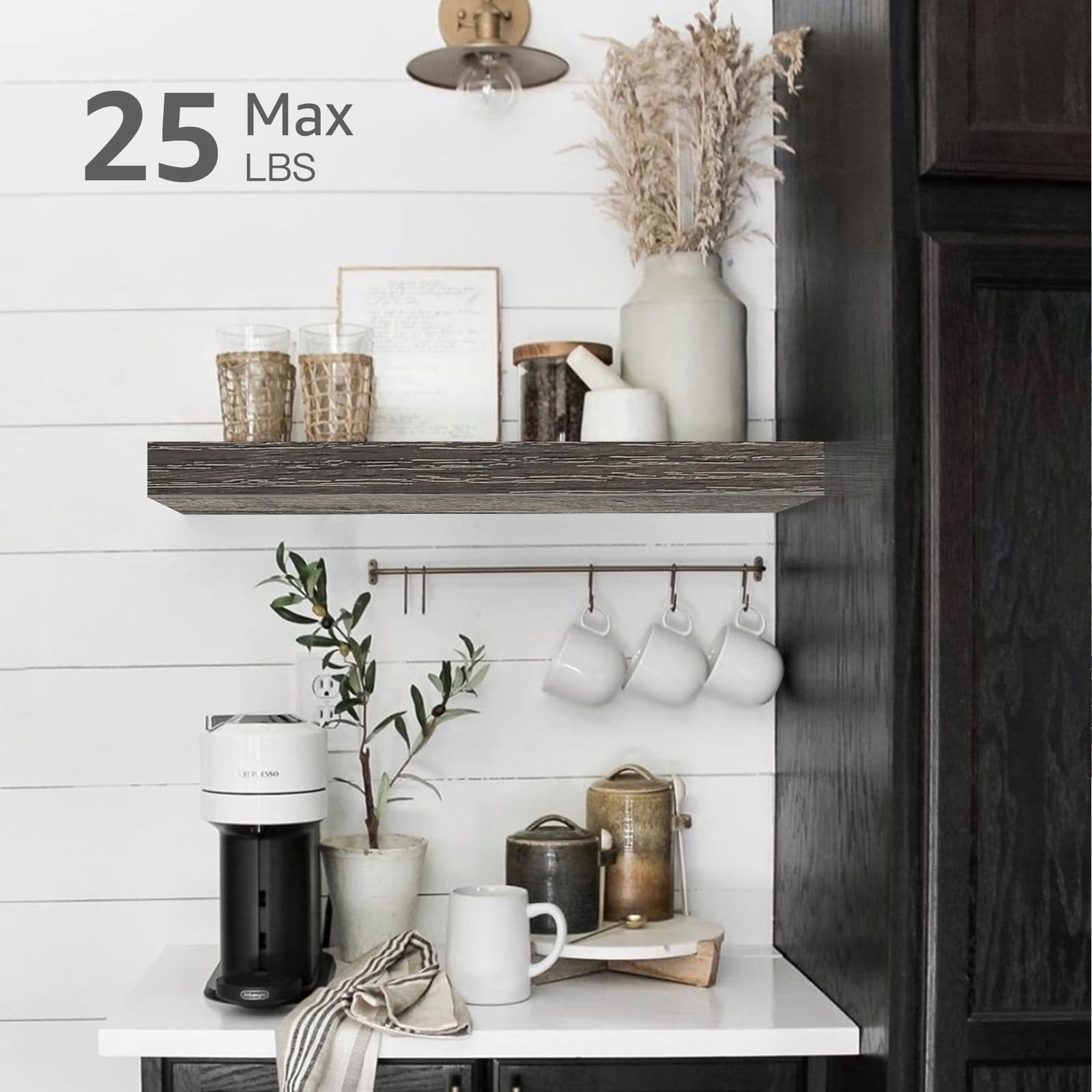 Rustic Farmhouse Shelves (008 - 40BN) - Handbags Specialist Headquarter