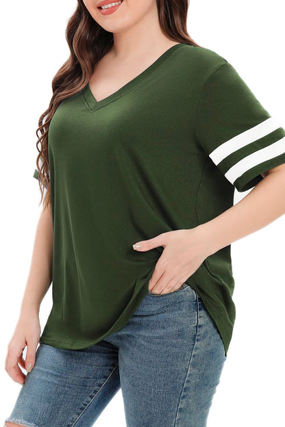 Summer V - Neck Plus Tunic Tee for Women 1X - 5X - Handbags Specialist Headquarter